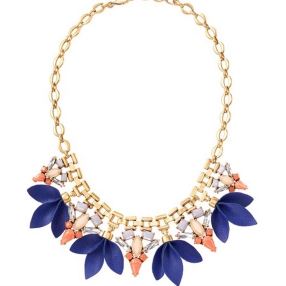 Stella & Dot | Gorgeous GOLD Cobalt Blue & Bright Orange Leather Melia N… - Picture 2 of 8